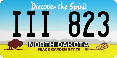 ND license plate III823