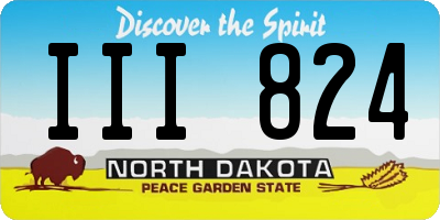 ND license plate III824