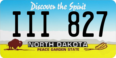 ND license plate III827