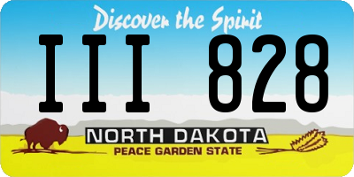ND license plate III828
