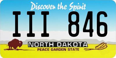 ND license plate III846