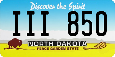 ND license plate III850