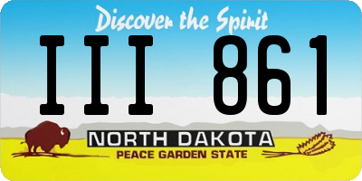 ND license plate III861