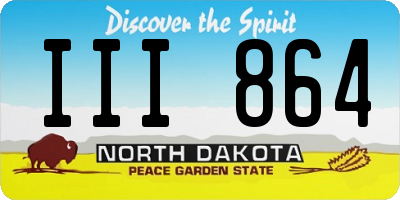 ND license plate III864