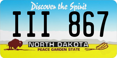 ND license plate III867