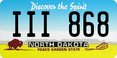 ND license plate III868