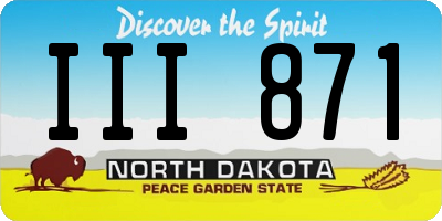 ND license plate III871