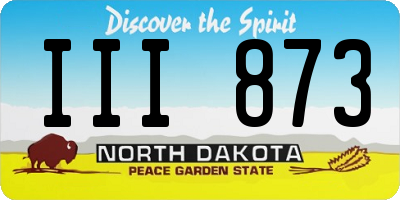 ND license plate III873