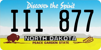 ND license plate III877
