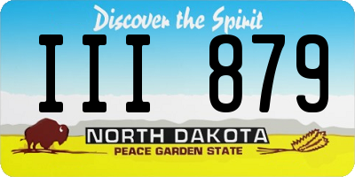 ND license plate III879