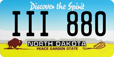 ND license plate III880