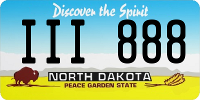 ND license plate III888