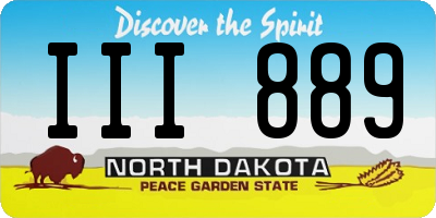 ND license plate III889