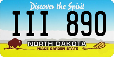 ND license plate III890