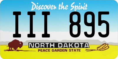 ND license plate III895