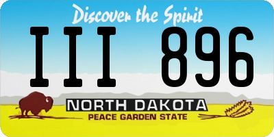 ND license plate III896