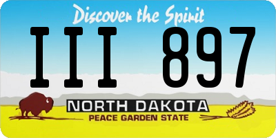 ND license plate III897