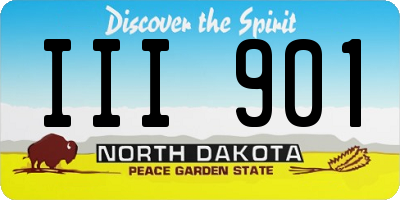 ND license plate III901