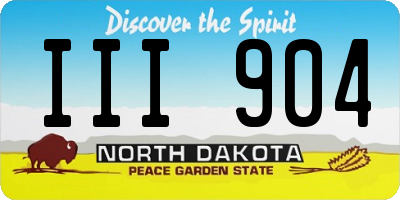 ND license plate III904