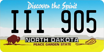 ND license plate III905