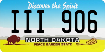 ND license plate III906