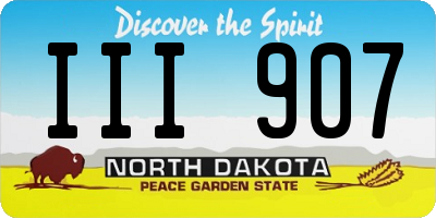 ND license plate III907