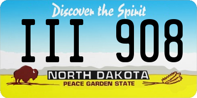 ND license plate III908