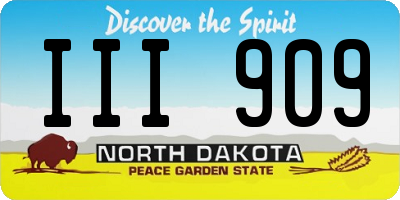 ND license plate III909