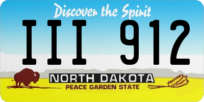 ND license plate III912