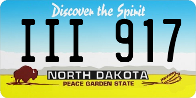 ND license plate III917