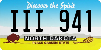 ND license plate III941
