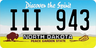 ND license plate III943