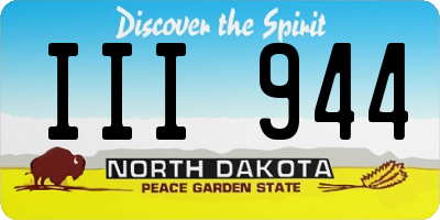 ND license plate III944