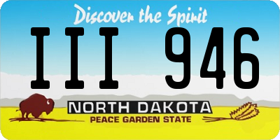 ND license plate III946