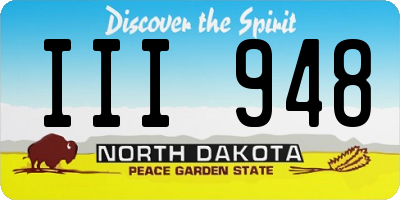 ND license plate III948