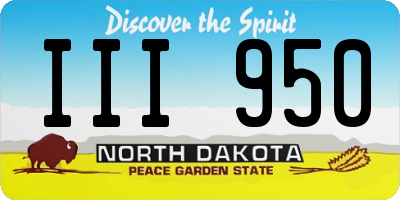 ND license plate III950