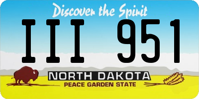ND license plate III951