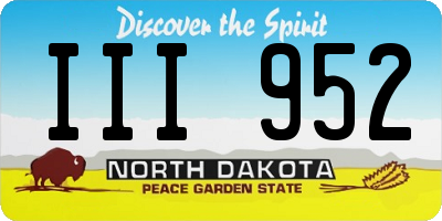 ND license plate III952