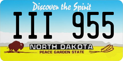 ND license plate III955