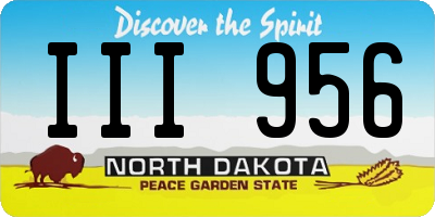 ND license plate III956