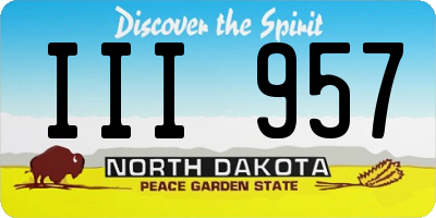 ND license plate III957