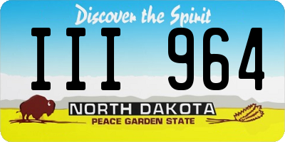ND license plate III964