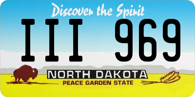ND license plate III969