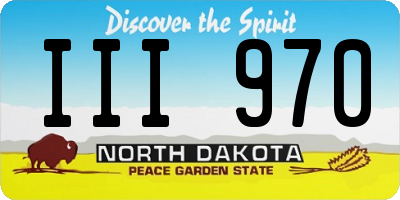 ND license plate III970