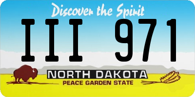 ND license plate III971