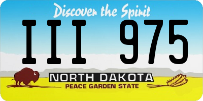 ND license plate III975