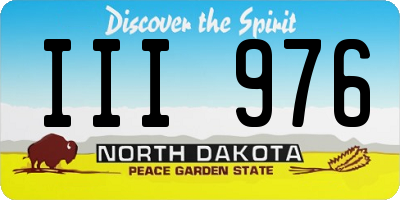 ND license plate III976