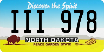 ND license plate III978