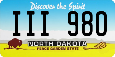 ND license plate III980