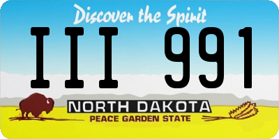 ND license plate III991